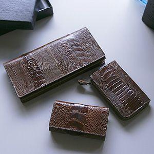 長財布 小銭入れ キーケース メンズ レディース 財布さいふ収納ケース オーストリッチレッグ 本革 茶ブラウン財布セット M 754 財布 バッグ通販専門店 アルカナ 通販 Yahoo ショッピング