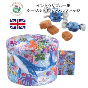 ガーディナーズ イントゥザブルー缶 シーソルトキャラメルファッジ 1缶 200g イギリス お土産 おみやげ｜arukikata-travel