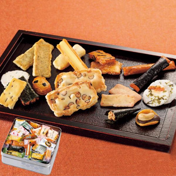 バレンタイン ＼クーポン有／ あられ色とりどり おかき （小缶）ギフト プレゼント おかきのげんぶ堂