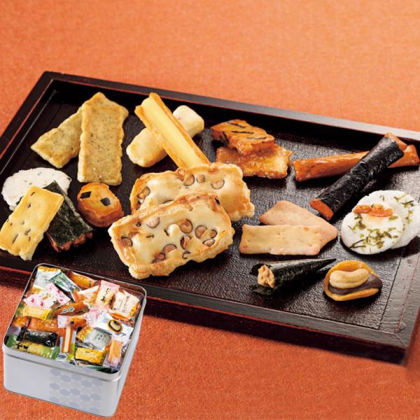 バレンタイン ＼クーポン有／ あられ色とりどり おかき （大缶）ギフト プレゼント おかきのげんぶ堂