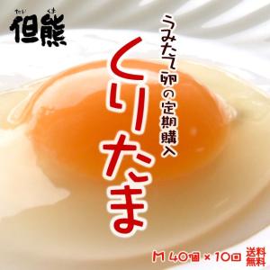 【定期購入・送料無料】卵 たまご 但熊 百笑館 西垣養鶏場 くりたま  Mサイズ 40個ｘ10回｜arumama