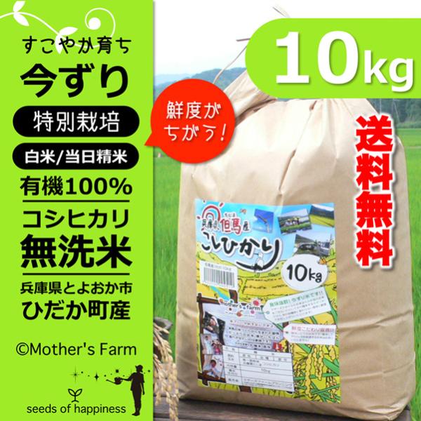 無洗米 お米 10kg コシヒカリ 白米 今ずり米 特別栽培米 令和7年産 兵庫県 但馬産 送料無料...