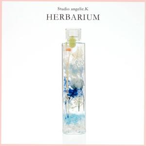 ハーバリウム プレゼント 花 ギフト 六角柱瓶（大）天然石入り hel001｜arumama