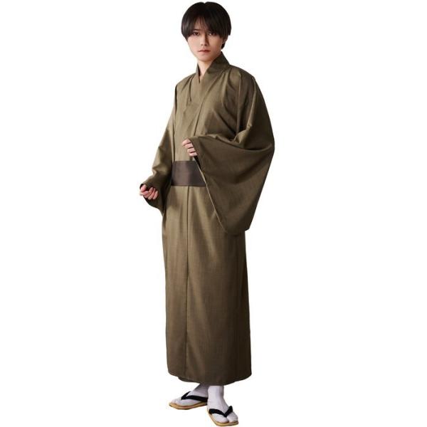 セレクト着物 着物 鼠茶 NP コスプレ コスチューム 時代劇 衣装 メンズ