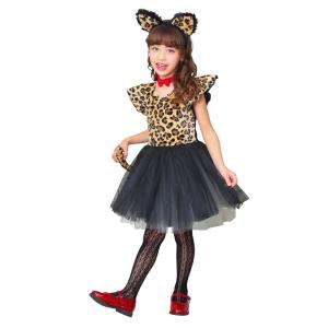 ハロウィン プティレオパード キッズ 120cmサイズ ハロウィン 仮装 コスプレ コスチューム 衣装 子供 女 安い 簡単｜arune