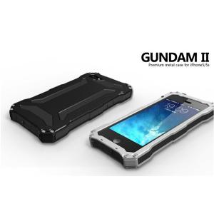 ガンダムII指紋認証可 iphoneSE iphone5 iphone5S ケースアルミバンパー GUNDAMII最強レベル防塵耐衝撃金属合金カバー