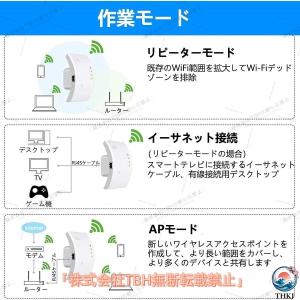 WIFI中継器 無線LAN 無線中継機 2.4...の詳細画像3