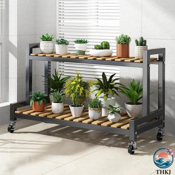 フラワースタンド 花台 ベランダ ガーデンラック 多機能収納ラック 2段/3段 幅80/100/12...