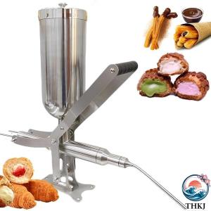 手動クリーム充填機 5L ドーナツ充填機 業務用 家庭用 ラテンフルーツ パン芯クリーム充填機 304ステンレス製 パフ充填用 チュロス チョ 園芸に便利