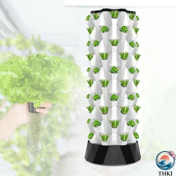 80ポッド ハイドロポニックタワー ガーデン水耕栽培システム エアロポニックス栽培キット ハーブ、果...