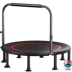 トランポリン 室内 静音 8本脚 耐荷重300kg THKJ 手すり取り外し 100cm 40インチ 使いやすい 便利 多用途 おすすめ 毎日に役立つ 人気 快適 省スペース