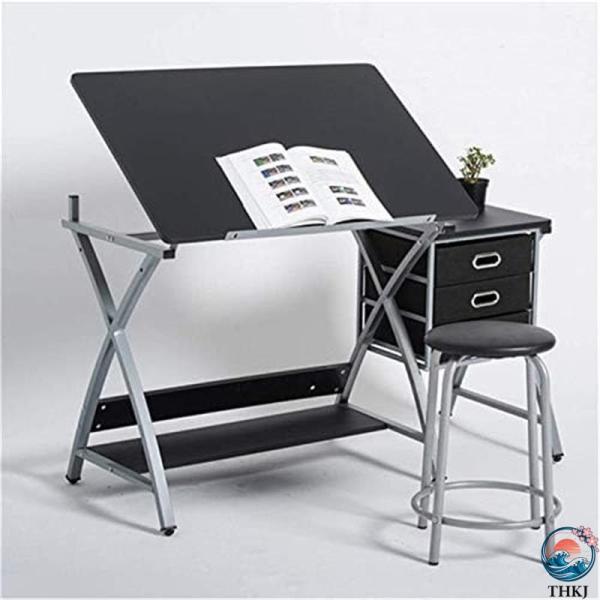 製図テーブル、傾斜台 絵描き用、80°傾斜可能な卓上を備えた製図台、コンピューターデスク机調節可能な...
