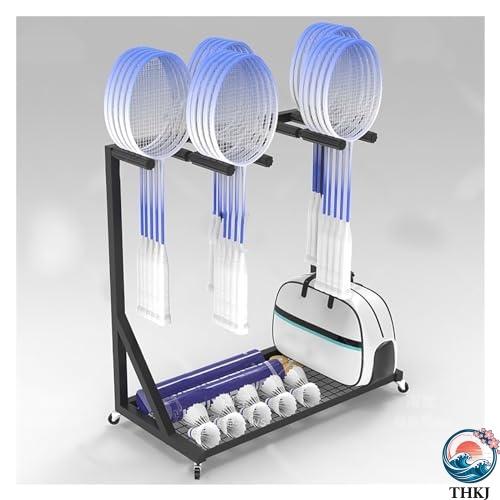 ラケット収納ラック 大型バドミントンラケットホルダー ラケット ホールダー テニスラケットスタンド ...