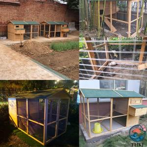 木製ウサギ小屋 スロープラン付き屋外ウサギケー...の詳細画像3