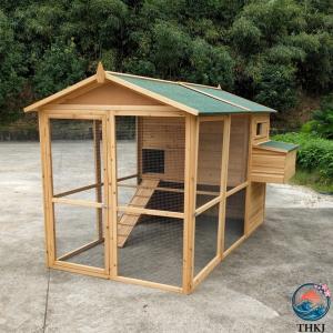 木製ウサギ小屋 スロープラン付き屋外ウサギケー...の詳細画像5
