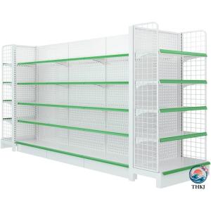 大型スーパーマーケットの陳列棚、頑丈な収納棚、金属製の棚ユニット、ディスプレイスタンド、スーパーマーケットの棚、床置き可能、350kgの荷重、キッチンスー