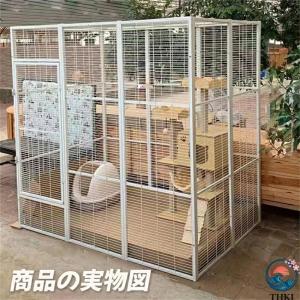 ねこケージ 大型 猫 ケージ 人入れる 多頭 猫猫のケージ THKJ 猫ケージ キャットケージ ドア付き 掃除しやすい 多頭飼い 使いやすい お手入れ簡単 快適