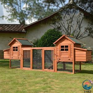 鶏小屋 屋外 木製 大型 鶏舎 ヘンハウス 砂瀝青屋根 耐候性 防雨/防風性/断熱性 家禽ケージ ウサギハッチ 七面鳥 アヒル ガチョウ飼育ケージ 家庭用 4つのネステ