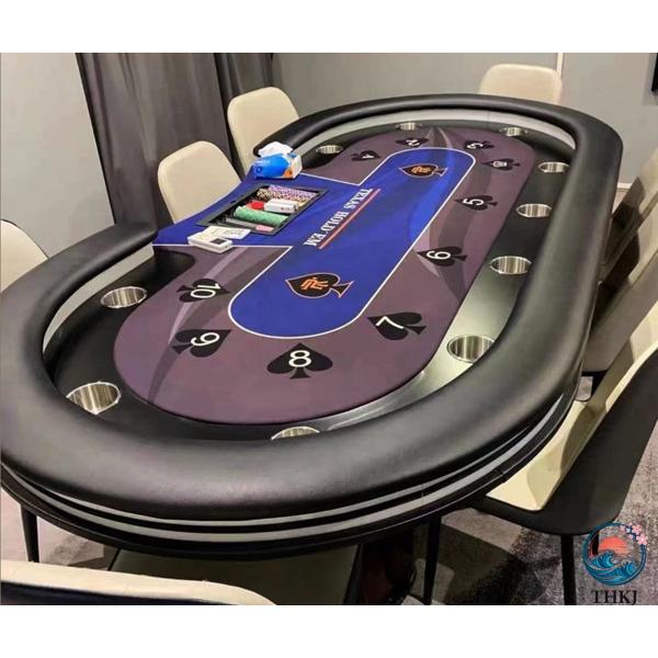 高級ポーカーテーブル テキサスホールデム トップ カップホルダー付き カジノ テキサスホールデム 1...