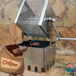 コーヒーロースター 焙煎機 豆のベーキングメーカー ステンレス鋼製コーヒーロースター 手動回転 コーヒー 豆焙煎機 エスプレッソ機械 使いやすい