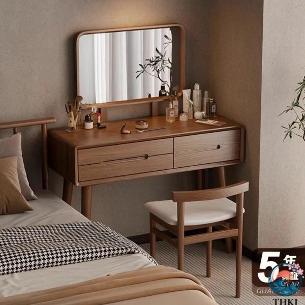 ドレッサー テーブル 2点セット ドレッサーデスク おしゃれ 卓上 コンパクト 木製 木 幅80cm...