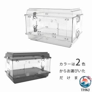 爬虫類テラリウムタンク 通気ケージ 給餌箱 ス...の詳細画像2