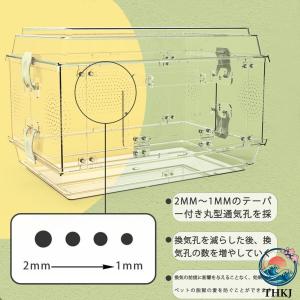 爬虫類テラリウムタンク 通気ケージ 給餌箱 ス...の詳細画像4