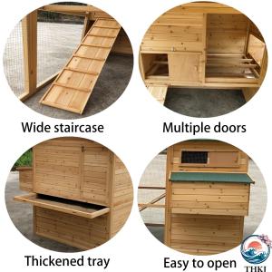 木製ウサギ小屋 スロープラン付き屋外ウサギケー...の詳細画像2