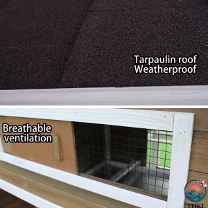大型ウサギ小屋、防水屋根と引き出しトレイ付き屋...の詳細画像2