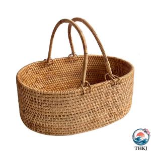 藤かご バスケット ラタン製 ビッグサイズ 大容...の商品画像