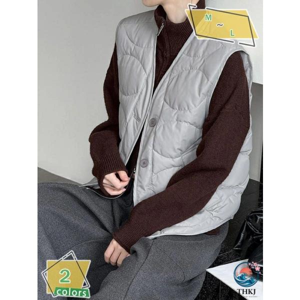 ダウンベスト レディース ベスト ノースリーブ 軽量 暖かい ボタン 柔らかい 大きいサイズ インナ...