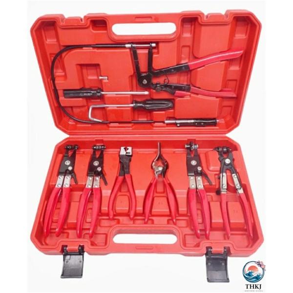 ユニバーサル フレキシブルホースバンド ホースクランププライヤー 脱着工具 9点セット