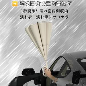 逆さ傘 長傘 晴雨兼用傘 自動開閉 ワンタッチ...の詳細画像5
