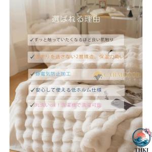 毛布 もこもこ毛布 ポコモコ シングル セミダ...の詳細画像1