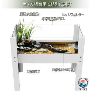 木製飼育ケージ 亀 水槽 大きい 透明 カメの...の詳細画像2