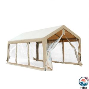 UV 防水 テント 車庫テント ガレージテント 3×6m カーポート 軽自動車用 大型 車 駐車 スチール製 頑丈 仮設倉 使いやすい 便利 多用途 おすすめ