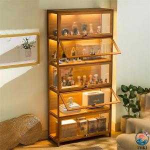 ショーケース フィギュア ディスプレイキャビネット コレクションケースショーケース アクリル ショーケース 5段 幅60/70/80CM 木製