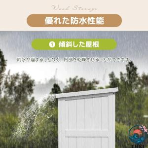 木製物置き収納 マグネット扉 物置 収納庫 シ...の詳細画像2