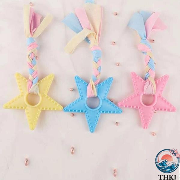 輪っか TPR 中型犬 小型犬 スター ハート 星型 リボン付き 突起付き 投げる 引っ張る 噛むお...