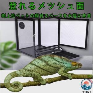 爬虫類 カメレオン ケージ 大型 32cm ア...の詳細画像2