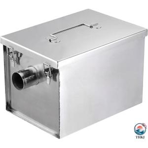 グリストラップ 商業廃水のグリス トラップ 8ポンド 商業用グリストラップ ステンレススチール インターセプター 5GPM レストラン カフェ 使いやすい