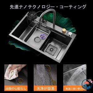 キッチンシンク ステンレス 大容量シンク 簡易...の詳細画像1