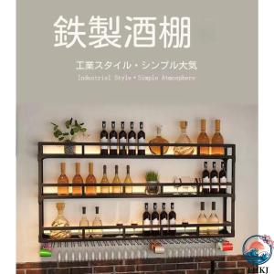 壁掛けアイアンワインラック ワインラック ボト...の詳細画像1