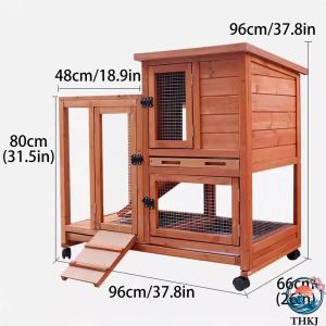 ウサギ小屋 2階建て 屋外用 木製 ウサギケー...の詳細画像1