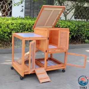 ウサギ小屋 2階建て 屋外用 木製 ウサギケー...の詳細画像3