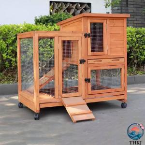 ウサギ小屋 2階建て 屋外用 木製 ウサギケー...の詳細画像4