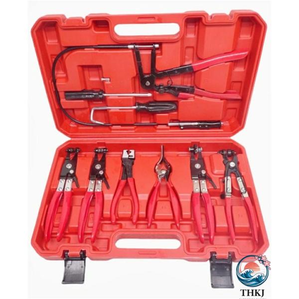 ユニバーサル フレキシブルホースバンド ホースクランププライヤー 脱着工具 9点セット