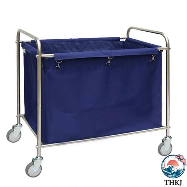 商業の リネントロリー 4インチ付き ユニバーサルサイレントホイール、ステンレス鋼 ハウスキーピング...