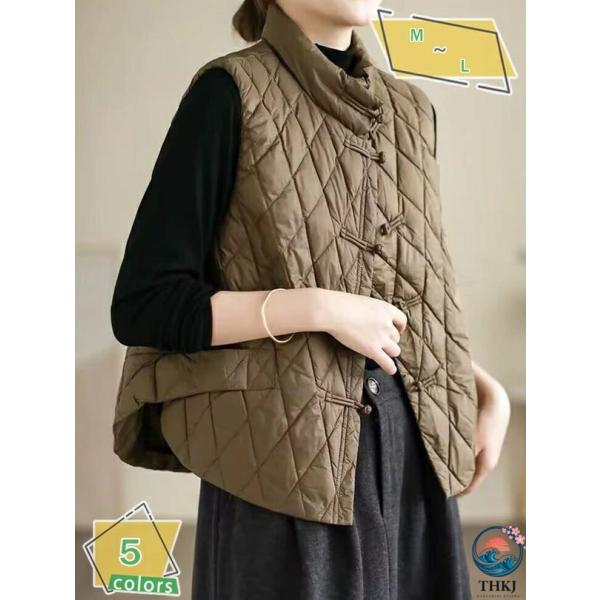 軽量 おしゃれ ダウンベスト レディース 秋冬 ダウン90％ ベスト アウター 羽織り ジャケット ...