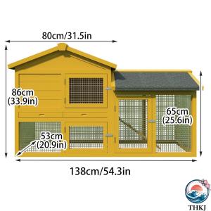 ウサギ小屋 2階建て 大型 木製 屋外用 ウサ...の詳細画像1